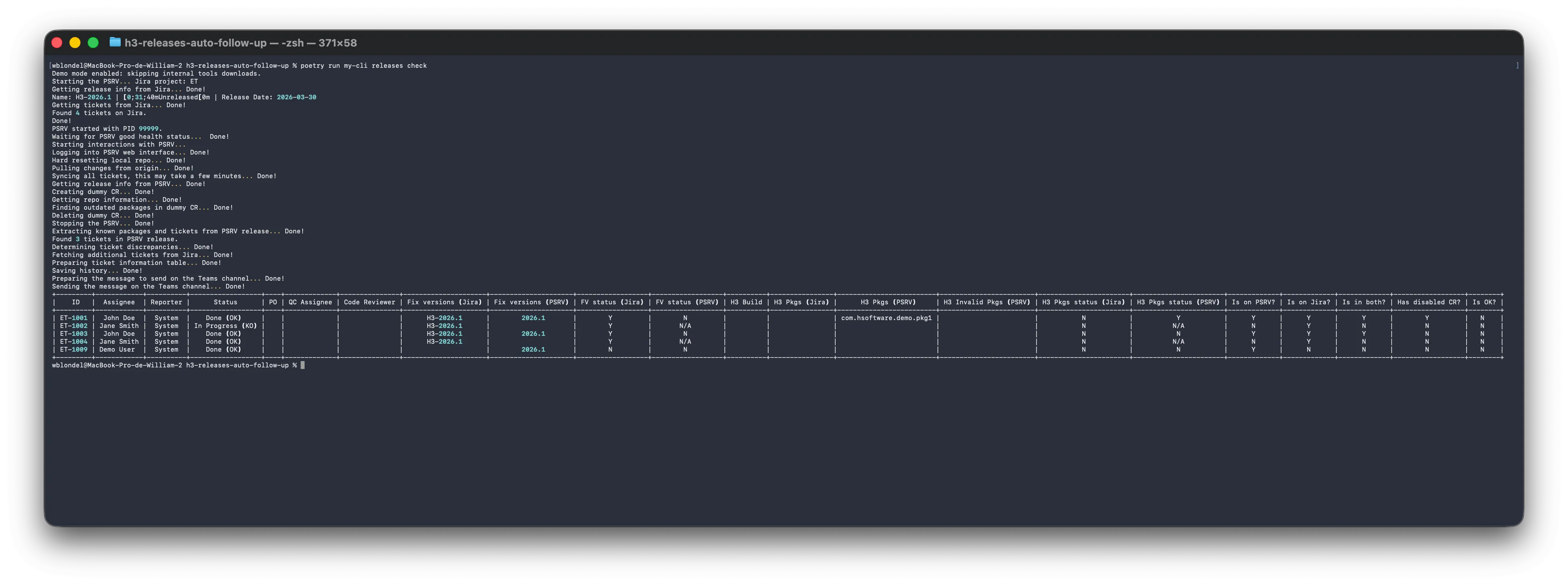 CLI execution