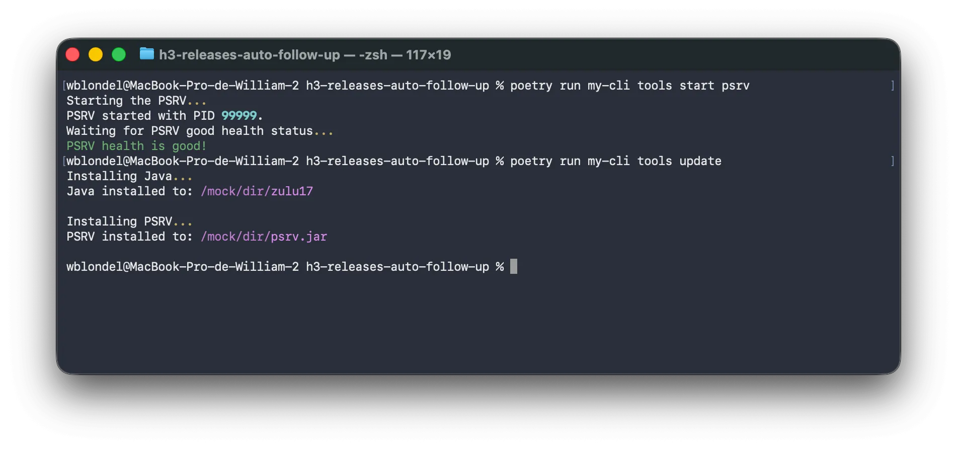 CLI tools commands