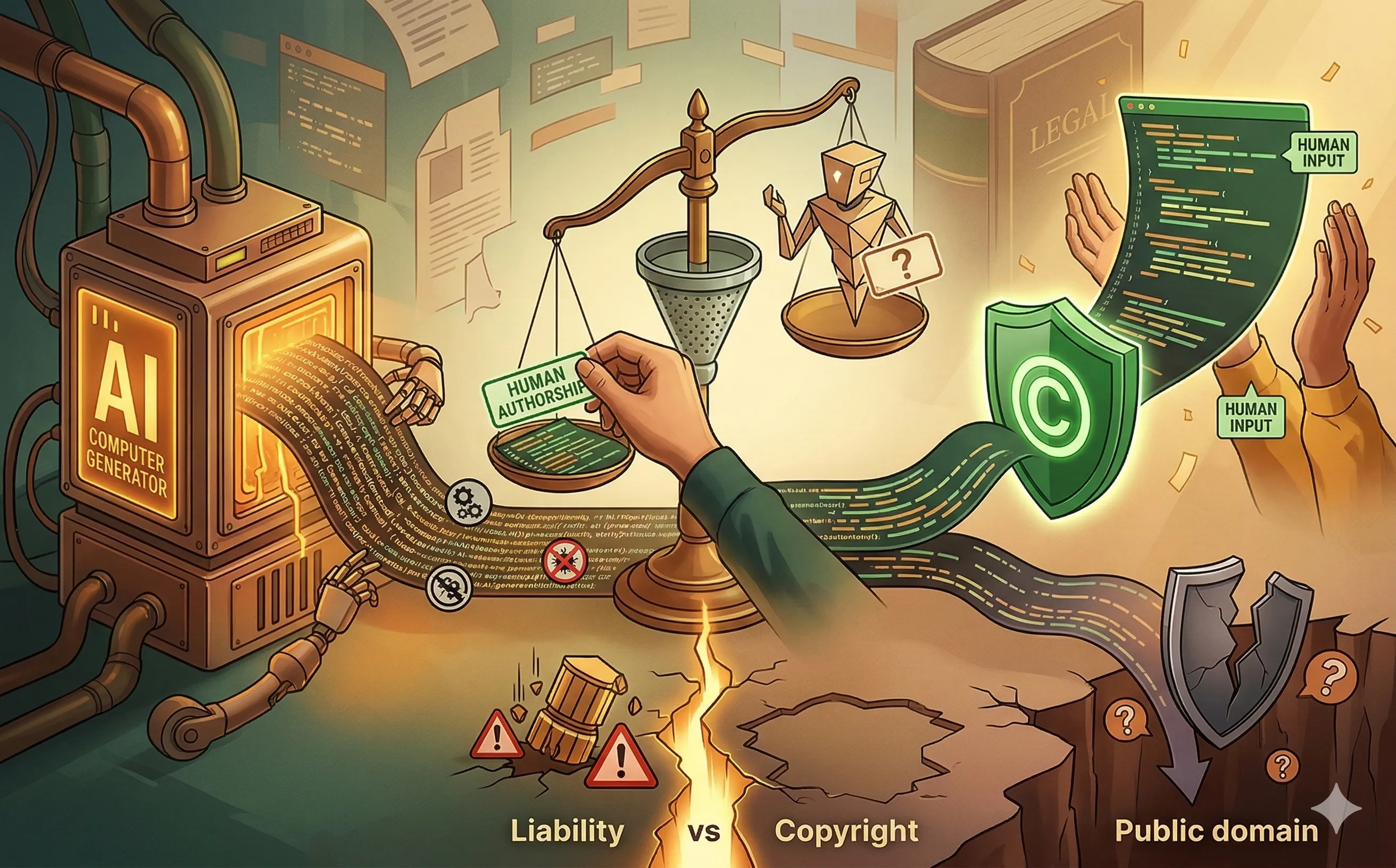 Droit d'auteur et code : qui possède les logiciels générés par IA ?