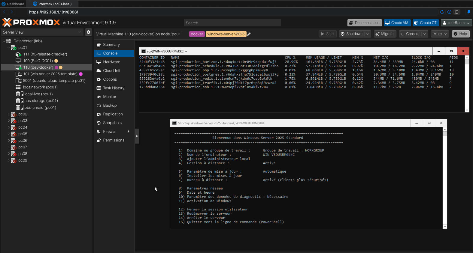 Déploiement de l'application SGI sur Windows Server 2025