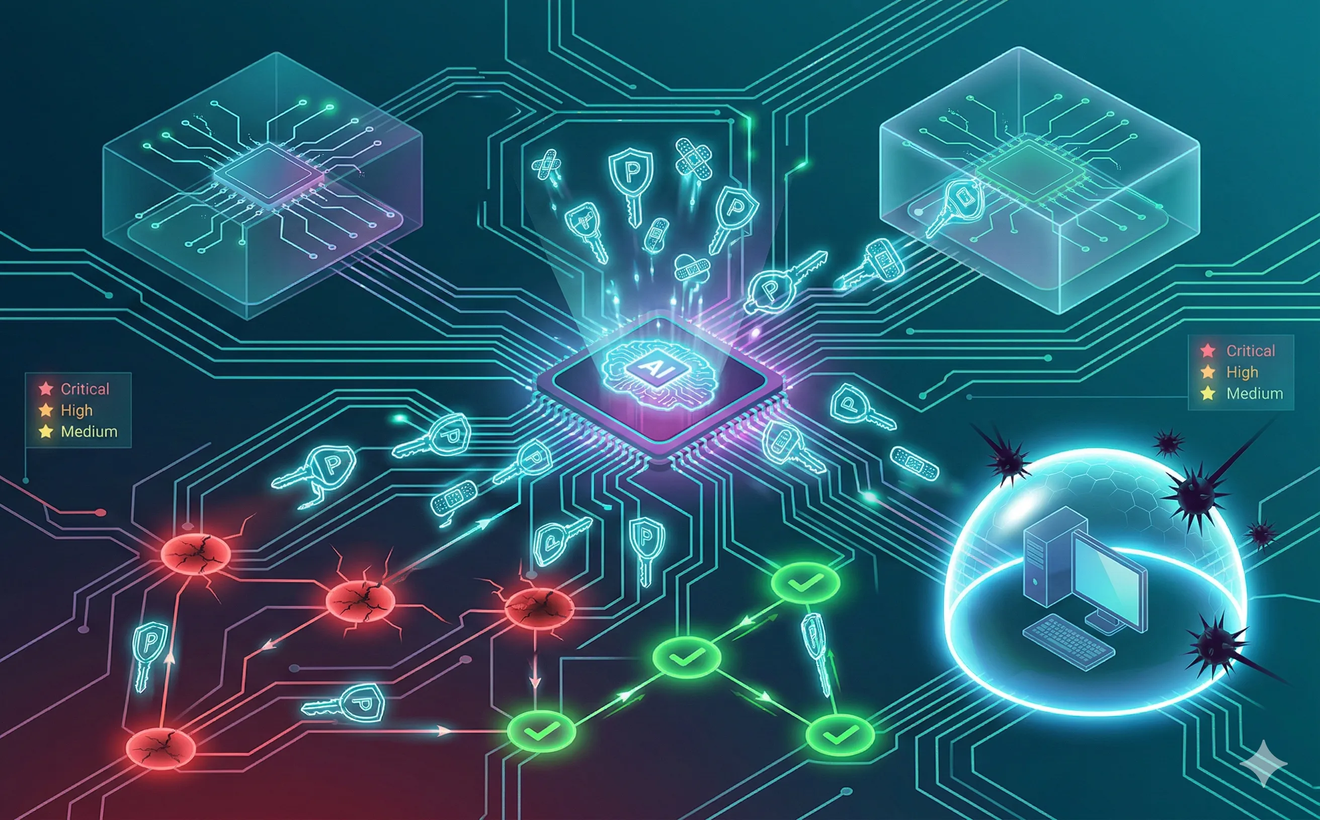 Réseaux auto-réparateurs : gestion des patchs par IA